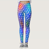Flauwe randcirkels op gekleurde achtergrond leggings (Voorkant)