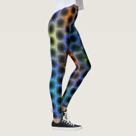 Flauwe randcirkels op gekleurde achtergrond leggings