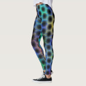 Flauwe randcirkels op gekleurde achtergrond leggings (Links)