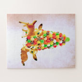  flauwvallen door kerstboom met gumdrop legpuzzel (Horizontaal)