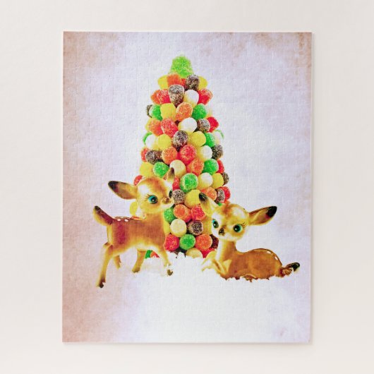  flauwvallen door kerstboom met gumdrop legpuzzel (Verticaal)