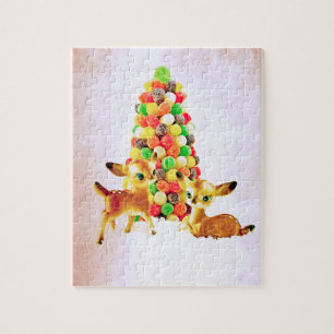  flauwvallen door kerstboom met gumdrop legpuzzel