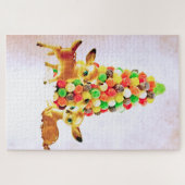  flauwvallen door kerstboom met gumdrop legpuzzel (Horizontaal)