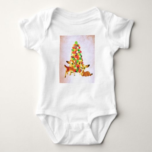 flauwvallen door kerstboom met gumdrop romper (Voorkant)