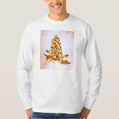 flauwvallen door kerstboom met gumdrop t-shirt (Voorkant)