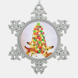  flauwvallen door kerstboom met gumdrop tin sneeuwvlok ornament