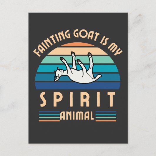 Flauwvallen Geit is mijn geestdier Briefkaart (Voorkant)