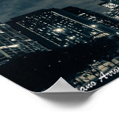 Flaviano arroyo - Chicago bij nacht 1 Poster (Hoek)