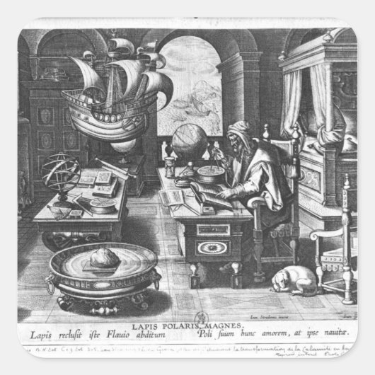 Flavio Gioia van Amalfi Vierkante Sticker (Voorkant)