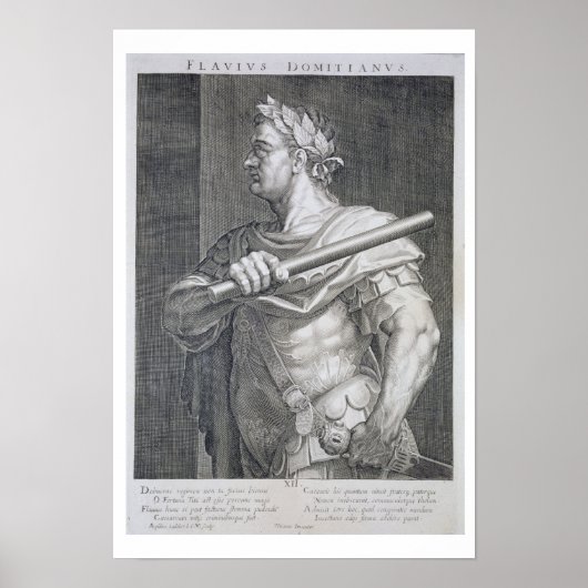 Flavius Domitian (AD 51 - AD 96) keizer van Rome 8 Poster (Voorkant)