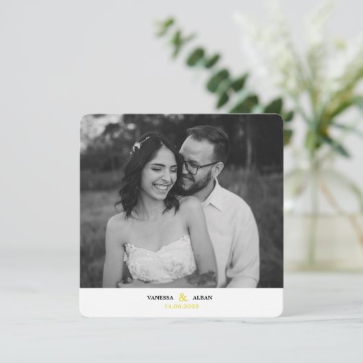 "Flavus"-bedankkaart (Staand voorkant)