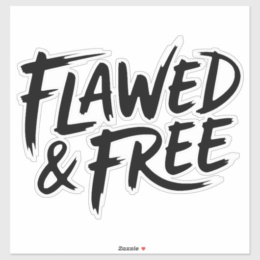 Flawed and Free Sticker (Vel)