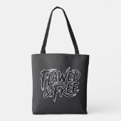 flawed and free tote bag (Achterkant)