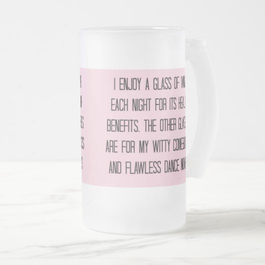 "FLAWLESS DANCE MOVES" FUNNY BEER/WINE-MOK MATGLAS BIERPUL (Voorkant rechts)