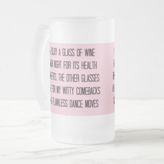 "FLAWLESS DANCE MOVES" FUNNY BEER/WINE-MOK MATGLAS BIERPUL (Voorkant links)