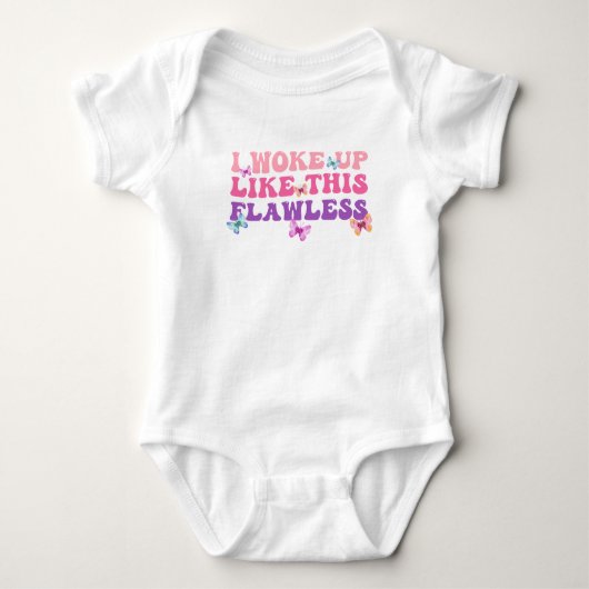 Flawless Vlinders Waterverf Cute Groovy Romper (Voorkant)