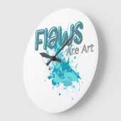 Flaws Are Art – Inspirational Abstract Splash Blue Grote Klok (Hoek)