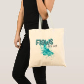 Flaws Are Art – Inspirational Abstract Splash Blue Tote Bag (Voorkant (product))