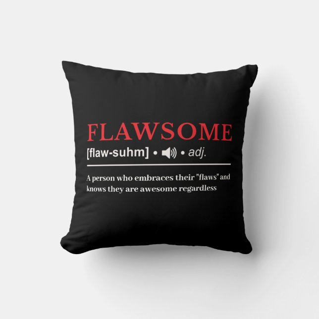 Flawsome - Aanpasbare Definitie Kussen (Voorkant)