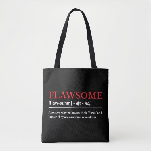 Flawsome - Aanpasbare Definitie Tote Bag (Voorkant)