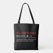 Flawsome - Aanpasbare Definitie Tote Bag (Achterkant)