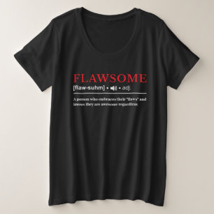 Flawsome - Aanpasbare Woordenboekdefinitie Grote Maat T-shirt