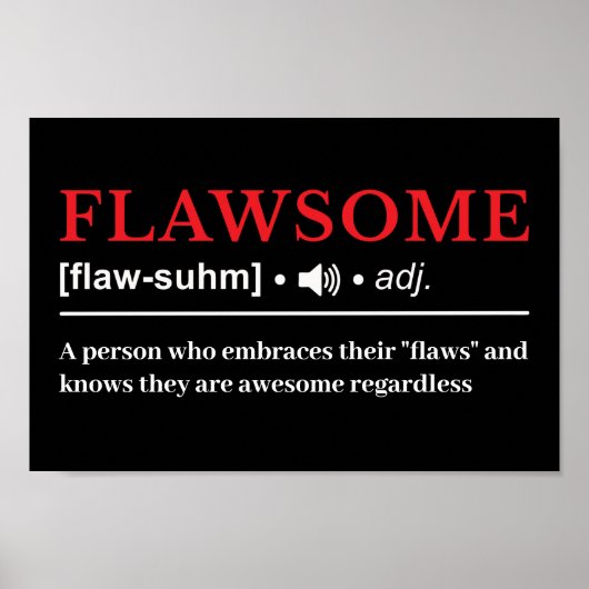 Flawsome - Customizable Definition Poster (Voorkant)