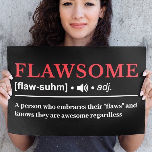 Flawsome - Customizable Definition Poster