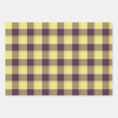Flax and Livid Brown Plaid Yellow Inpakpapier Vel (Voorkant 3)