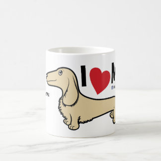FLDR "I Love My" LH Blonde Dachshund Mok. Koffiemok