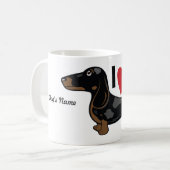 FLDR "Ik hou van mijn" soepele dapple Dachshund-Mo Koffiemok (Voorkant links)