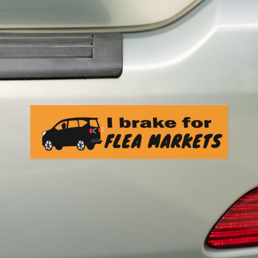Flea Market Cool Fun Kies een kleur Bumpersticker (Op auto)