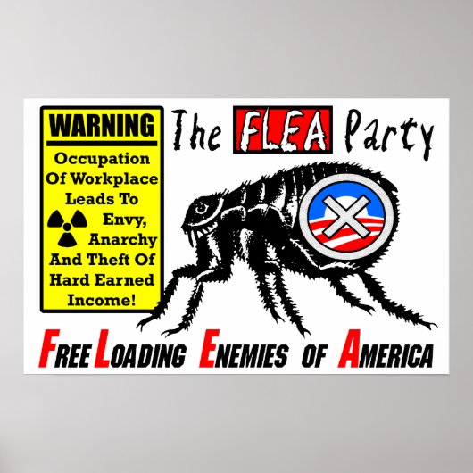 Flea Party: Occupy Wall Street Poster (Voorkant)