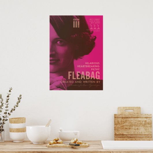 Fleabag Phoebe WallerBridge British comedy show al Poster (Keuken)