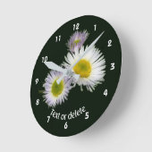 Fleabane Daisy Wildflowers Personalized   Ronde Klok (Hoek)