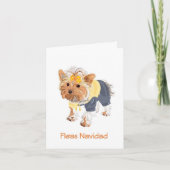 Fleas Navidad Cute Dog-kerstkaart Feestdagen Kaart (Voorkant)