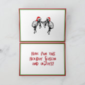 Fleas Navidad - Dansende kerstmis Feestdagen Kaart (Binnen)