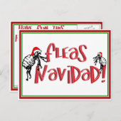 Fleas Navidad - Dansende kerstmis Feestdagenkaart (Voorkant / Achterkant)