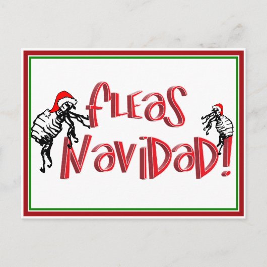 Fleas Navidad - Dansende kerstmis Feestdagenkaart (Voorkant)