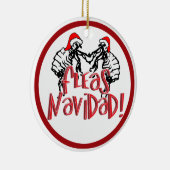 Fleas Navidad - Dansende kerstmis Keramisch Ornament (Rechts)