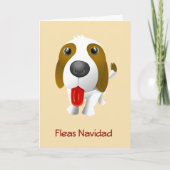 Fleas Navidad Funny Dog-kerstkaart Feestdagen Kaart (Voorkant)