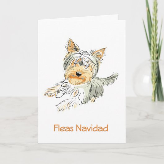 Fleas Navidad Schattigee Terrier Kerst Kaart (Voorkant)