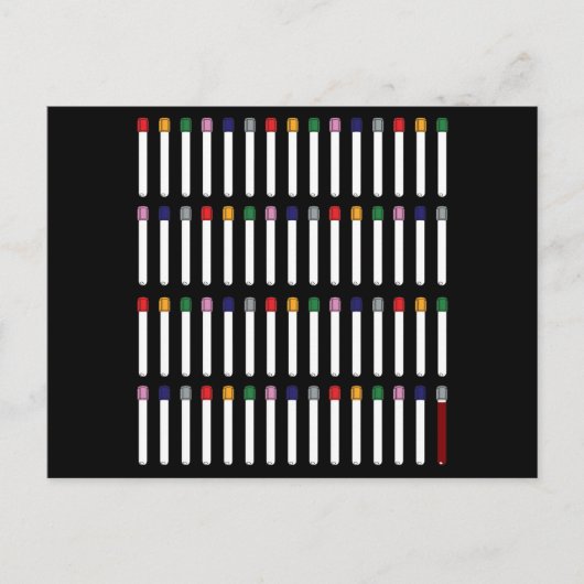 Flebotomie buizen briefkaart (Voorkant)