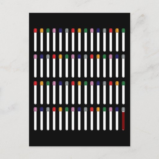 Flebotomie buizen briefkaart (Voorkant)