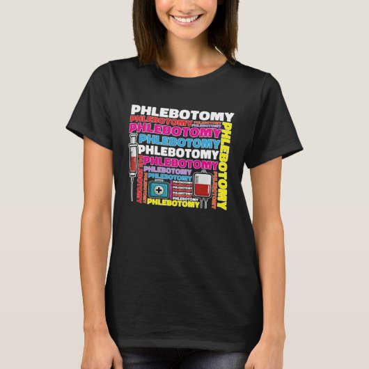Flebotomie Flebotomist Tech Bloedtechnicus T-shirt (Voorkant)