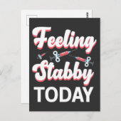 Flebotomie Humor Briefkaart (Voorkant / Achterkant)