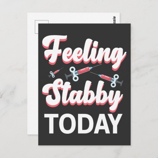 Flebotomie Humor Briefkaart (Voorkant / Achterkant)