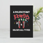 Flebotomie Partij Vacutainer Bloedflebotomist Gif Kaart (Staand voorkant)