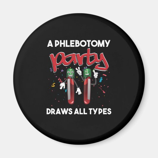 Flebotomie Partij Vacutainer Bloedflebotomist Gif Magneet (Voorkant)