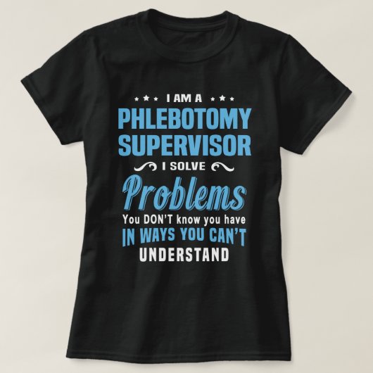 Flebotomie Supervisor T-shirt (Design voorkant)